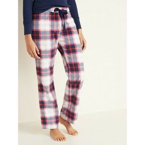 Womens Old Navy Fleece Pajama Pants Lounge Pink Blue Plaid XXL TALL NWT